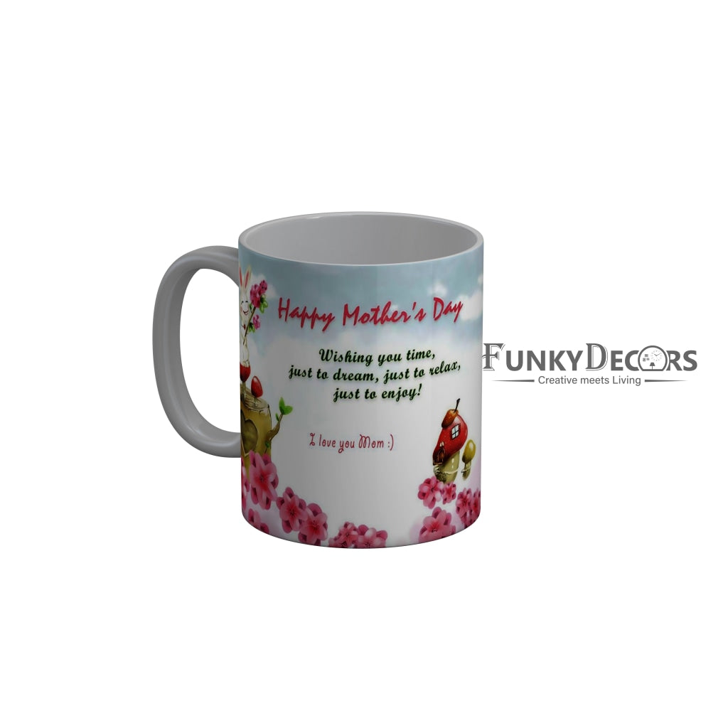 FunkyDecors Mom Birthday Mother Day World Greatest Mom Ceramic Coffee Mug
