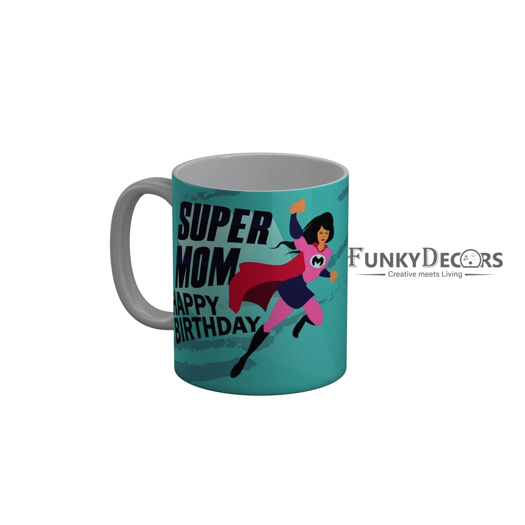 FunkyDecors Mom Birthday Mother Day World Greatest Mom Ceramic Coffee Mug