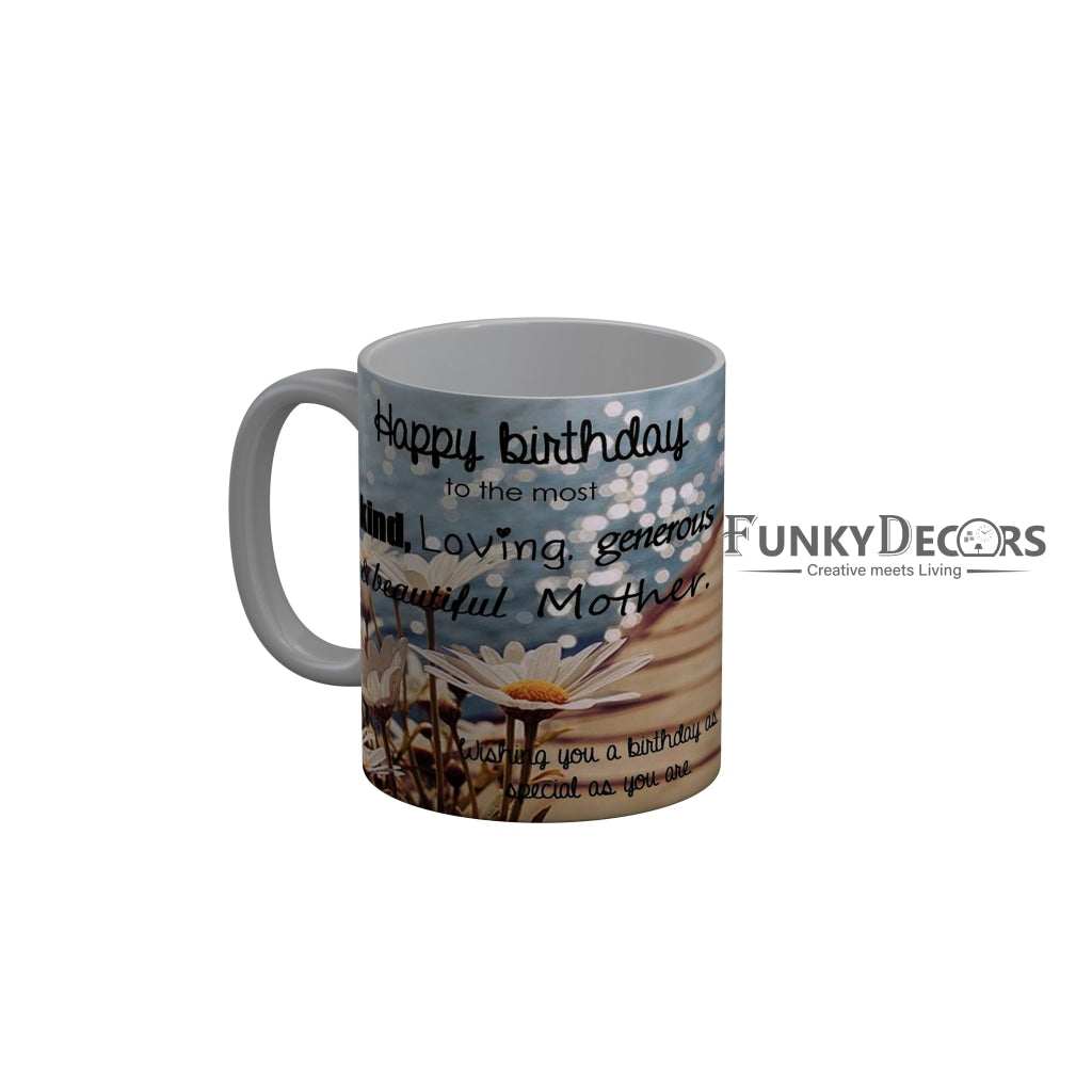 FunkyDecors Mom Birthday Mother Day World Greatest Mom Ceramic Coffee Mug