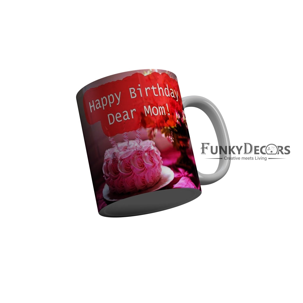 FunkyDecors Mom Birthday Mother Day World Greatest Mom Ceramic Coffee Mug