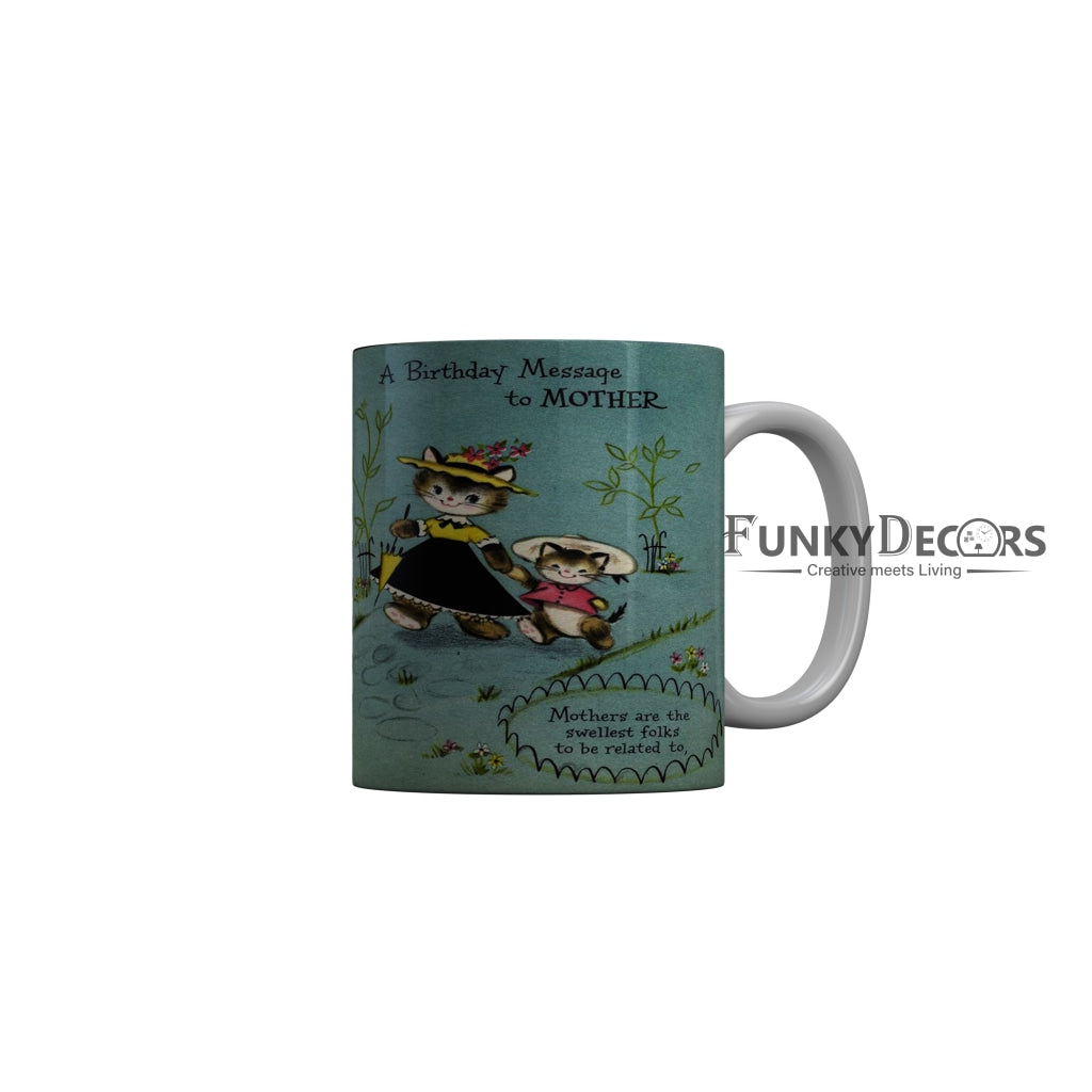 FunkyDecors Mom Birthday Mother Day World Greatest Mom Ceramic Coffee Mug