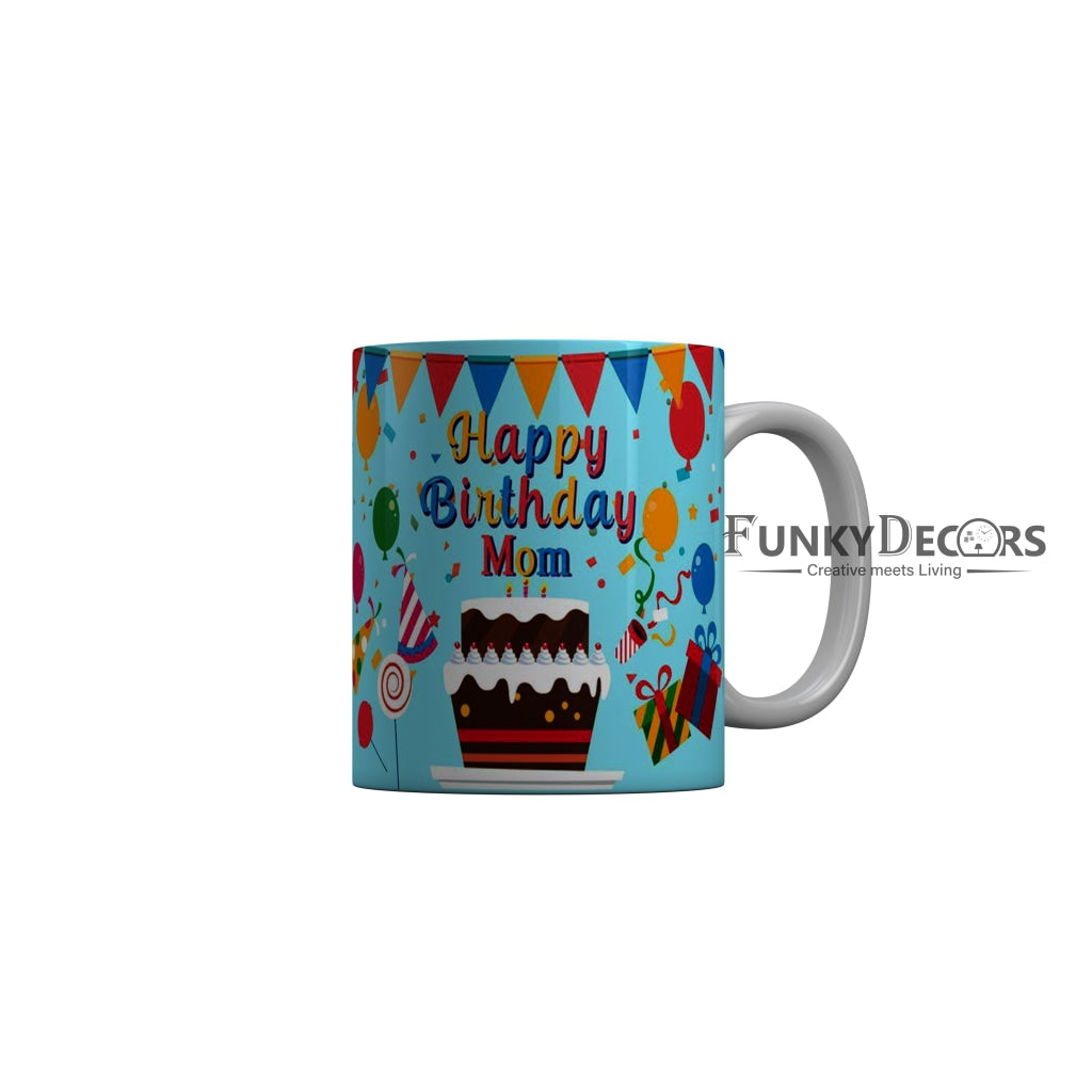 FunkyDecors Mom Birthday Mother Day World Greatest Mom Ceramic Coffee Mug