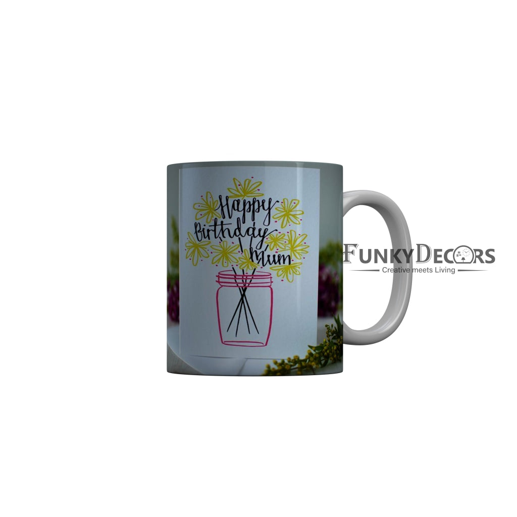 FunkyDecors Mom Birthday Mother Day World Greatest Mom Ceramic Coffee Mug