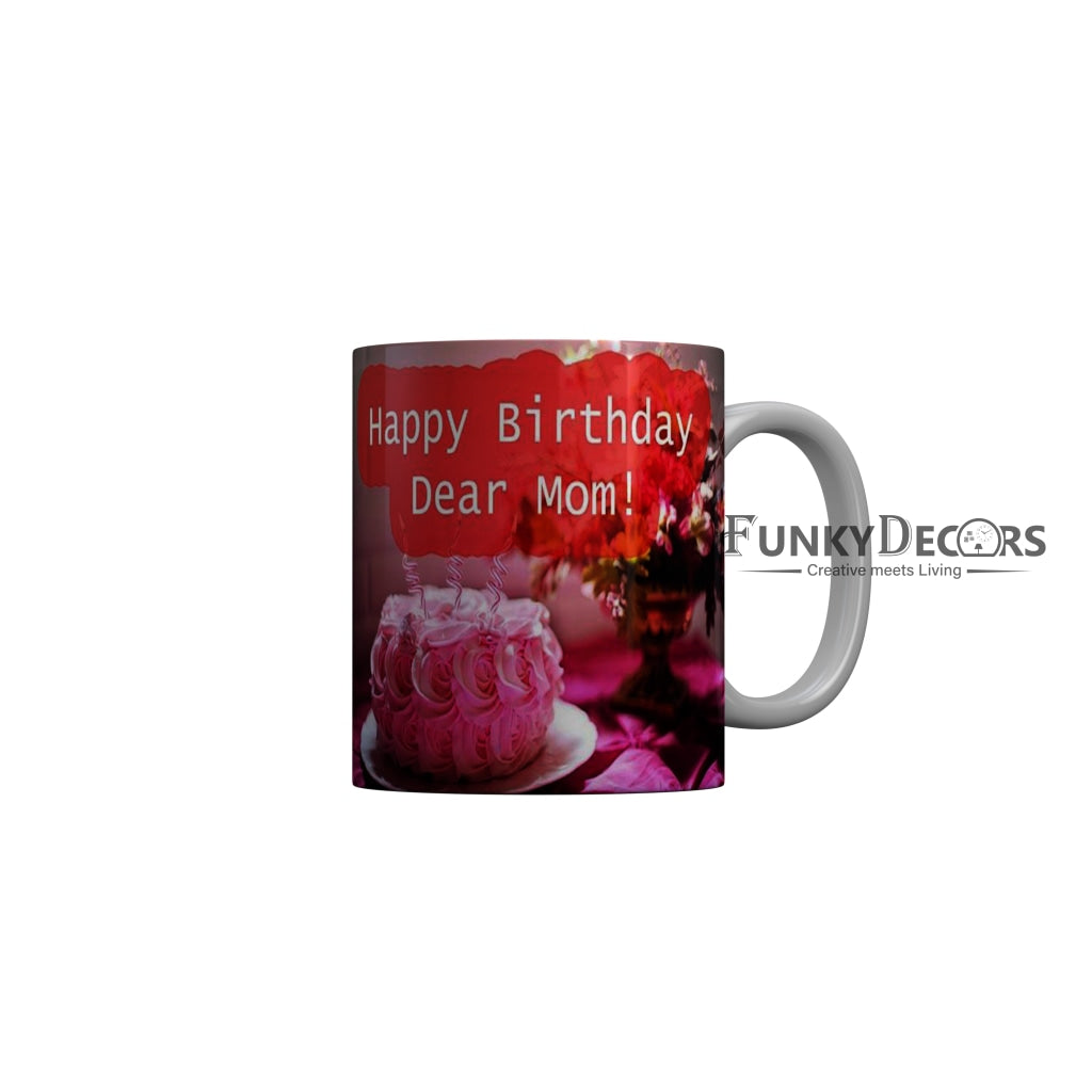 FunkyDecors Mom Birthday Mother Day World Greatest Mom Ceramic Coffee Mug