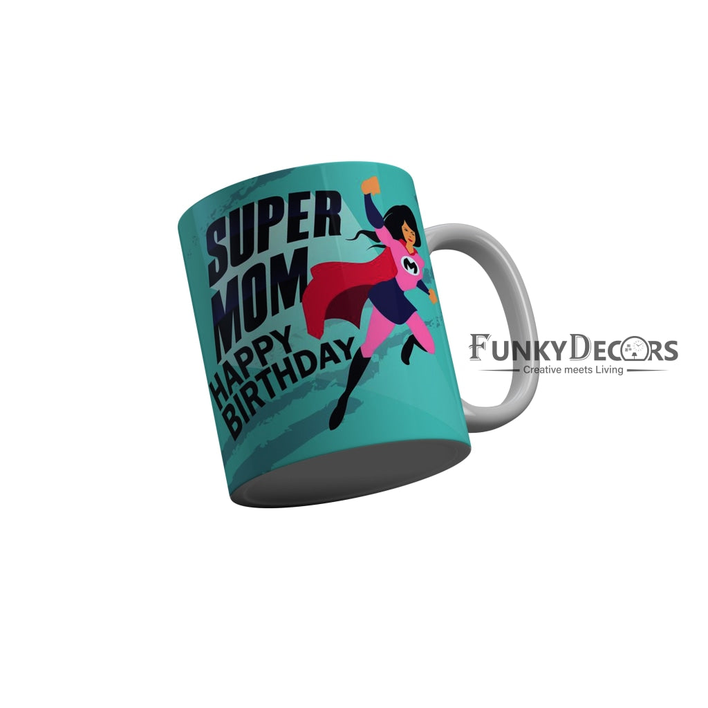 FunkyDecors Mom Birthday Mother Day World Greatest Mom Ceramic Coffee Mug