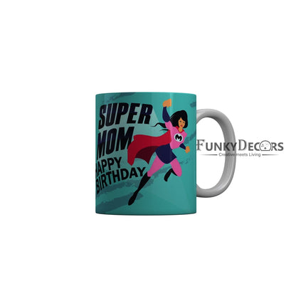 FunkyDecors Mom Birthday Mother Day World Greatest Mom Ceramic Coffee Mug