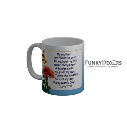 FunkyDecors Mom Birthday Mother Day World Greatest Mom Ceramic Coffee Mug