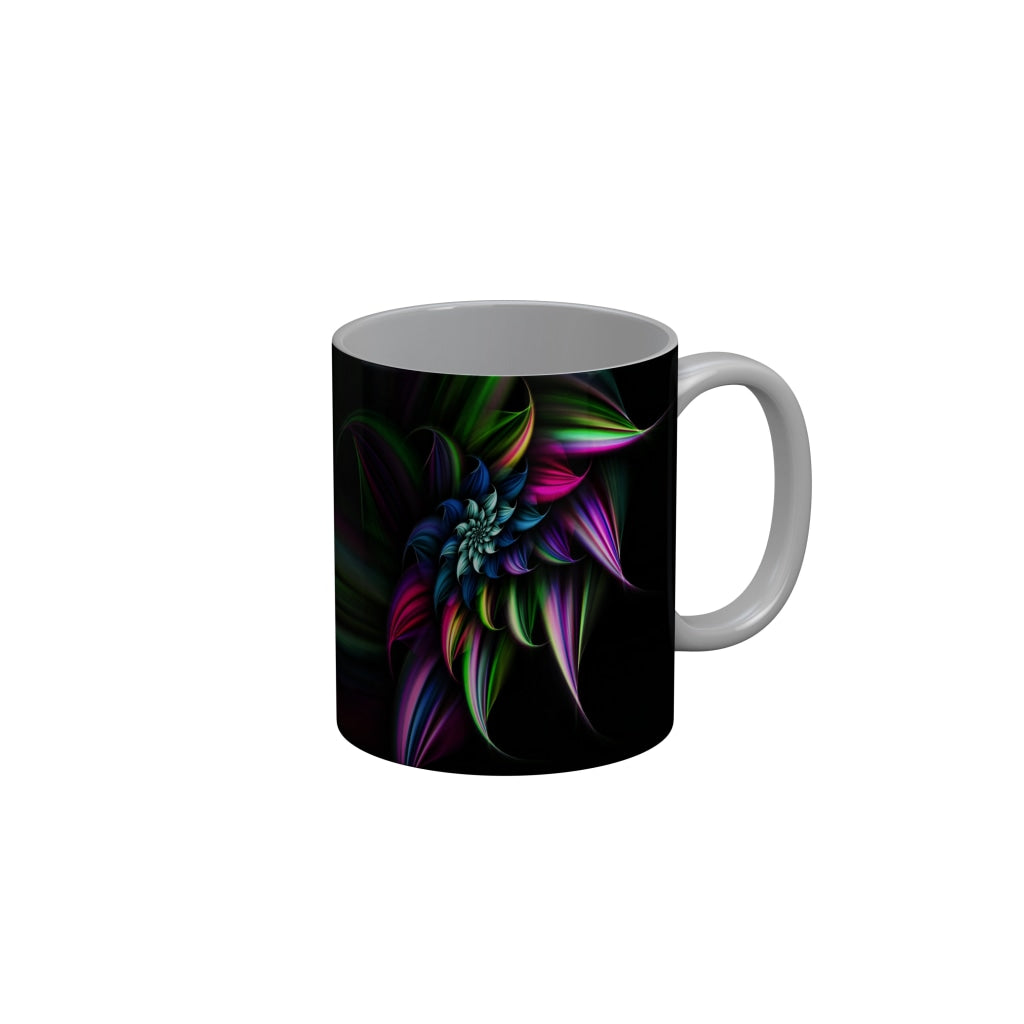 FunkyDecors Multicolor Flower Pattern Ceramic Coffee Mug