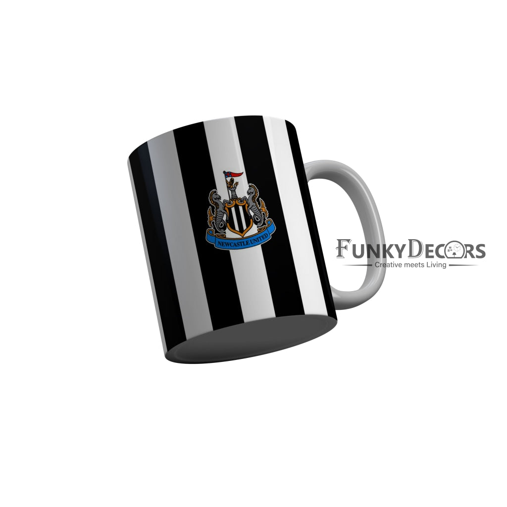FunkyDecors Newcastle United White Black Ceramic Coffee Mug