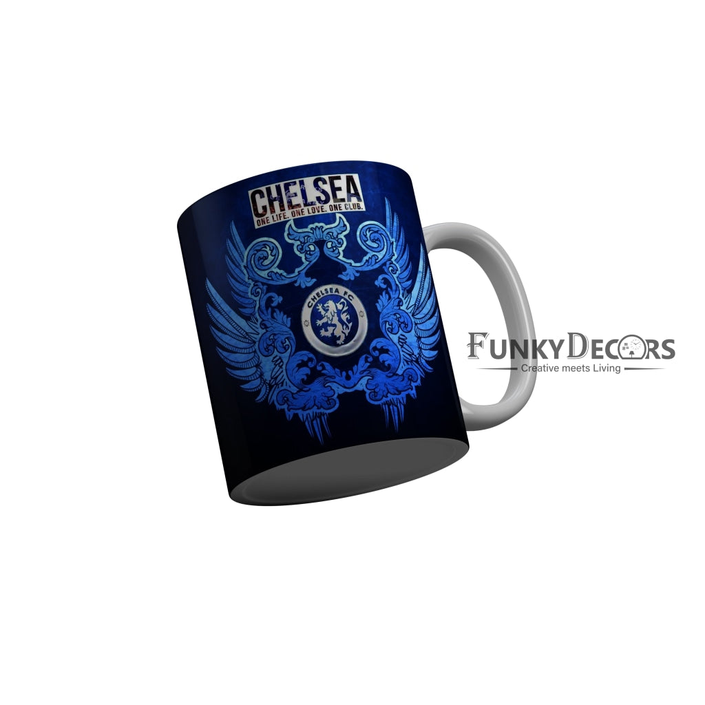 FunkyDecors One Life One Love One Club Chelsea FC Blue Ceramic Coffee Mug
