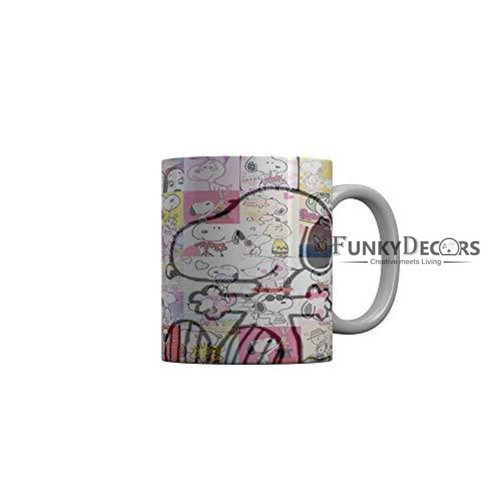 Funkydecors Peanuts Cartoon Ceramic Mug 350 Ml Multicolor Mugs
