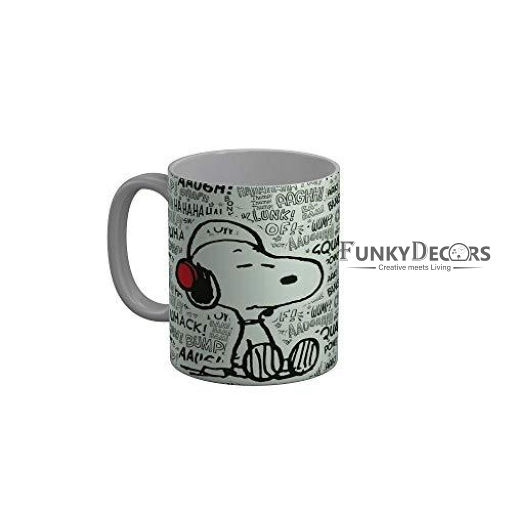 Funkydecors Peanuts Cartoon Ceramic Mug 350 Ml Multicolor Mugs