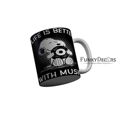 Funkydecors Peanuts Cartoon Ceramic Mug 350 Ml Multicolor Mugs