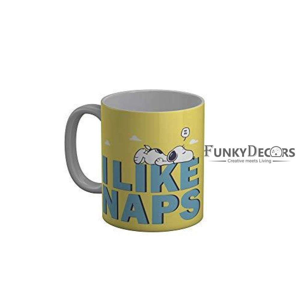 Funkydecors Peanuts Cartoon Ceramic Mug 350 Ml Multicolor Mugs