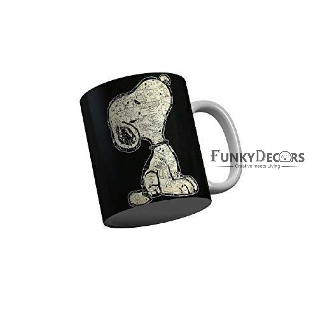 Funkydecors Peanuts Cartoon Ceramic Mug 350 Ml Multicolor Mugs