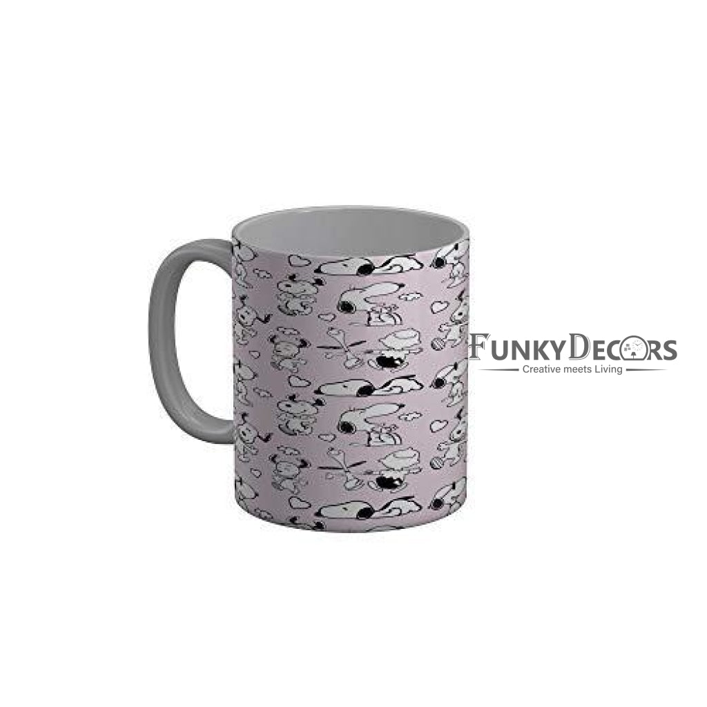 Funkydecors Peanuts Cartoon Ceramic Mug 350 Ml Multicolor Mugs