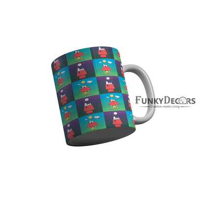 Funkydecors Peanuts Cartoon Ceramic Mug 350 Ml Multicolor Mugs