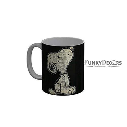 Funkydecors Peanuts Cartoon Ceramic Mug 350 Ml Multicolor Mugs