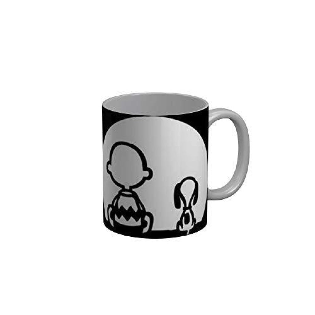Funkydecors Peanuts Cartoon Ceramic Mug 350 Ml Multicolor Mugs