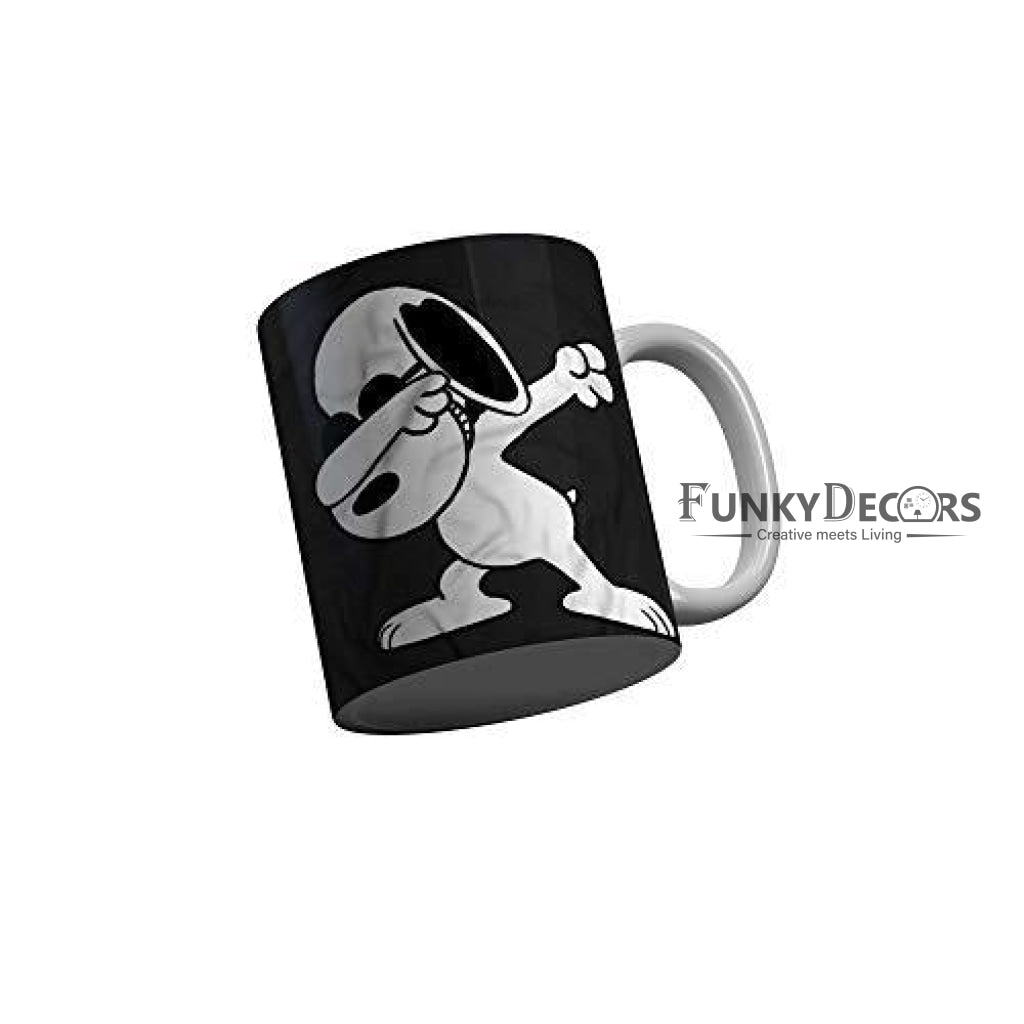 Funkydecors Peanuts Cartoon Ceramic Mug 350 Ml Multicolor Mugs