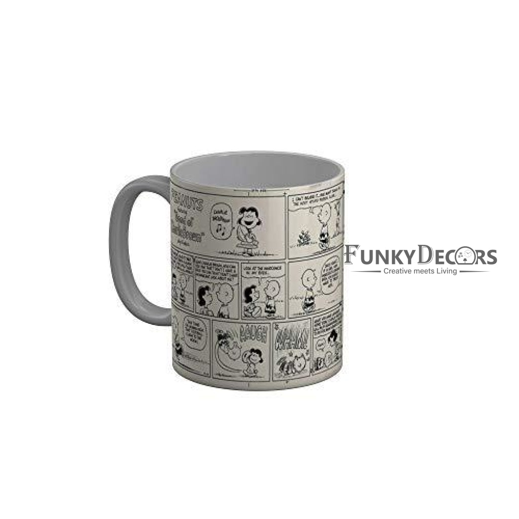 Funkydecors Peanuts Cartoon Ceramic Mug 350 Ml Multicolor Mugs