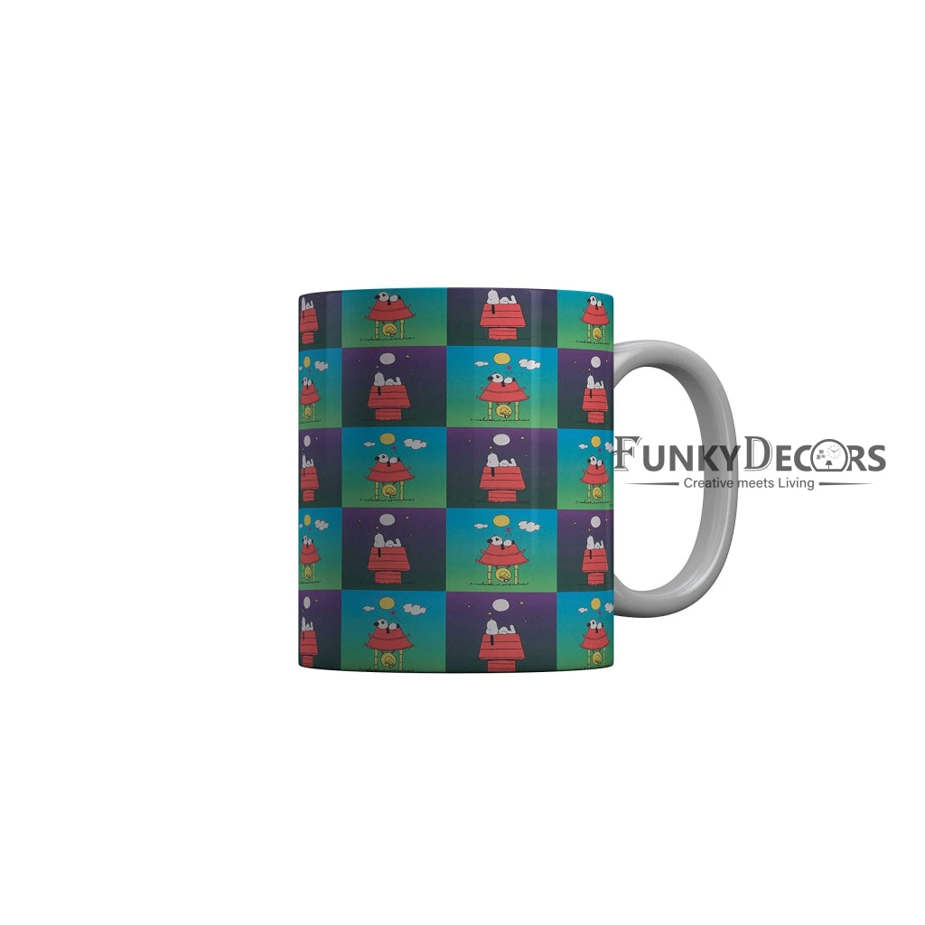 Funkydecors Peanuts Cartoon Ceramic Mug 350 Ml Multicolor Mugs