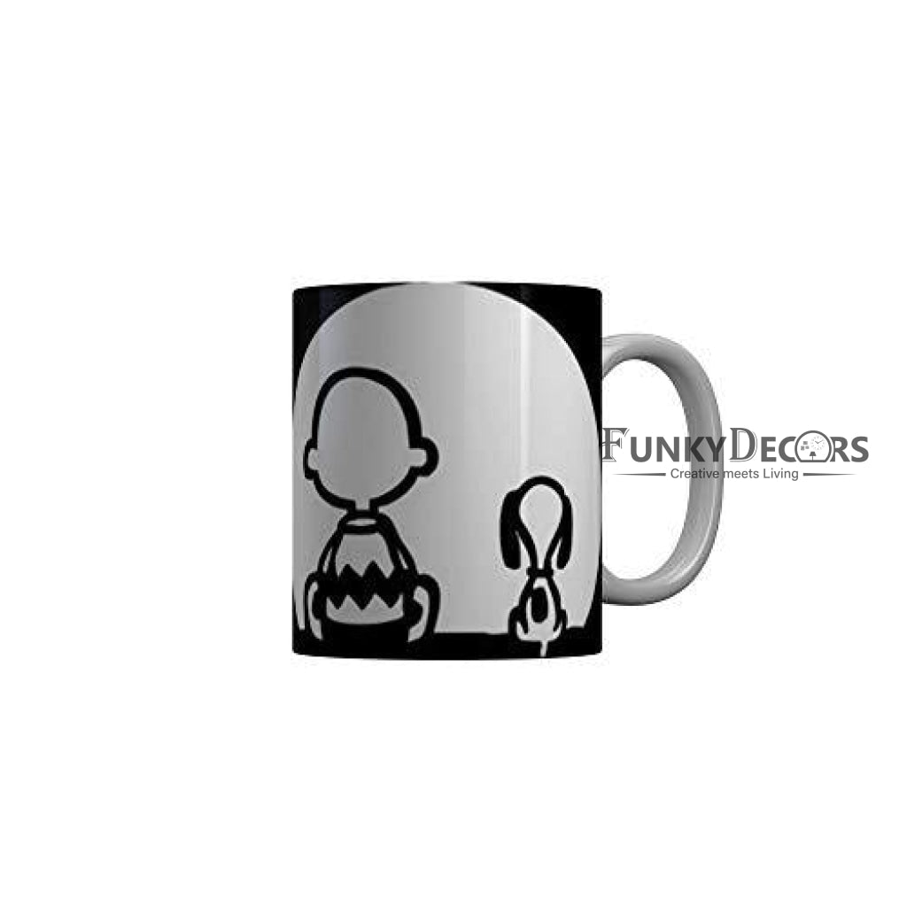 Funkydecors Peanuts Cartoon Ceramic Mug 350 Ml Multicolor Mugs