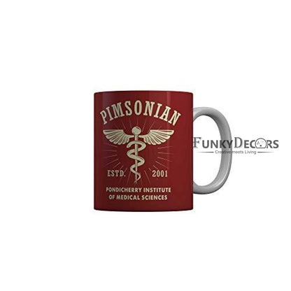 Funkydecors Pimsonian Pondicherry Institute Ceramic Mug 350 Ml Multicolor Mugs