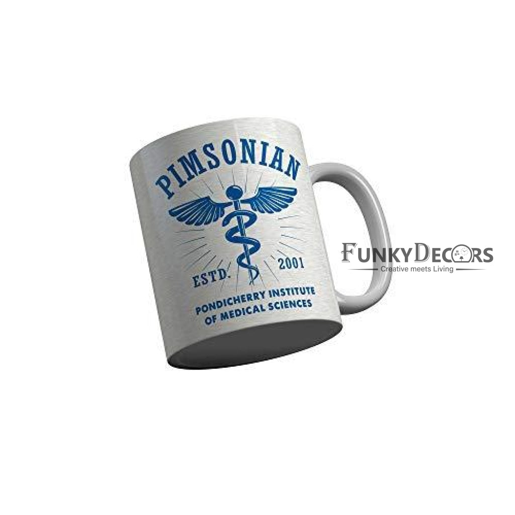 Funkydecors Pimsonian Pondicherry Institute Ceramic Mug 350 Ml Multicolor Mugs