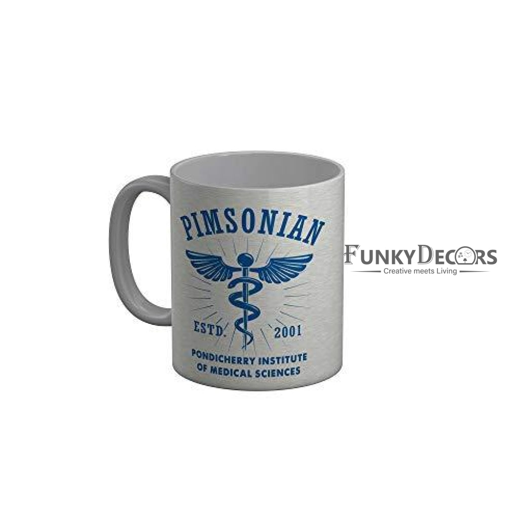 Funkydecors Pimsonian Pondicherry Institute Ceramic Mug 350 Ml Multicolor Mugs