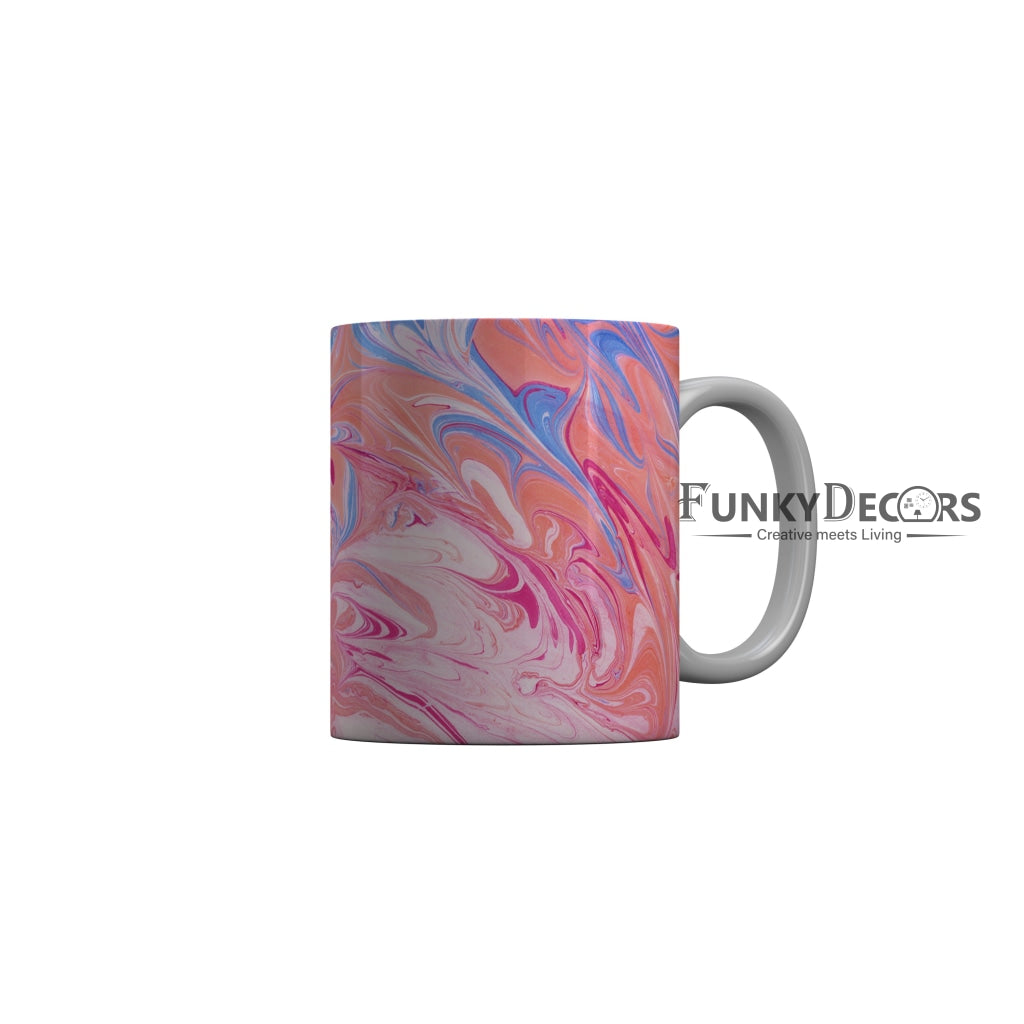 FunkyDecors Pink Marble Pattern Ceramic Coffee Mug