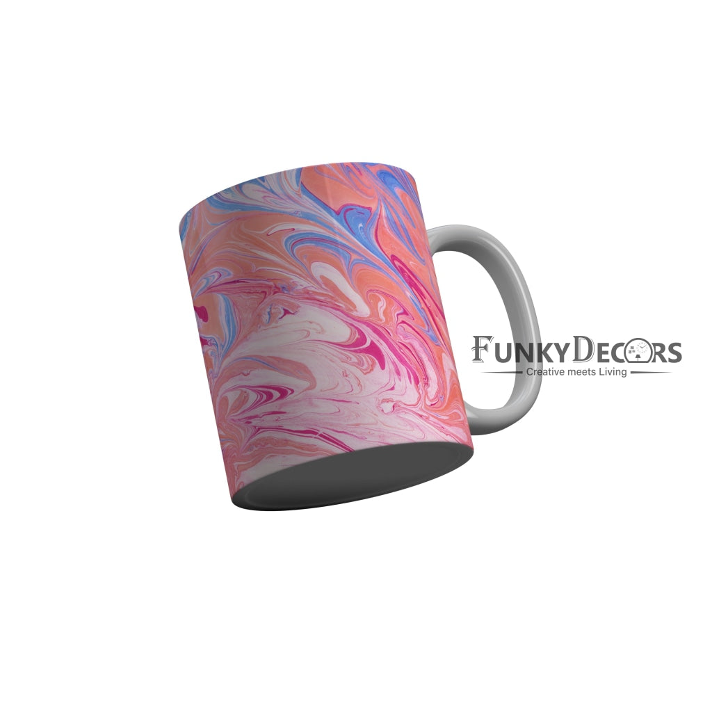 FunkyDecors Pink Marble Pattern Ceramic Coffee Mug