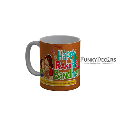 FunkyDecors Rakshabandhan Ceramic Coffee Mug