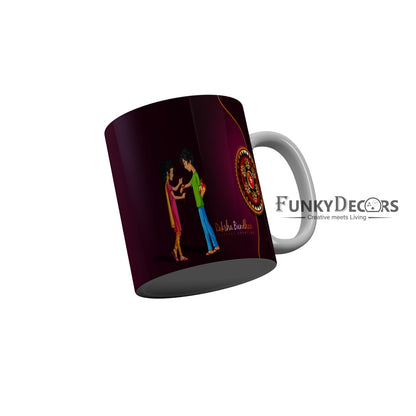 FunkyDecors Rakshabandhan Ceramic Coffee Mug