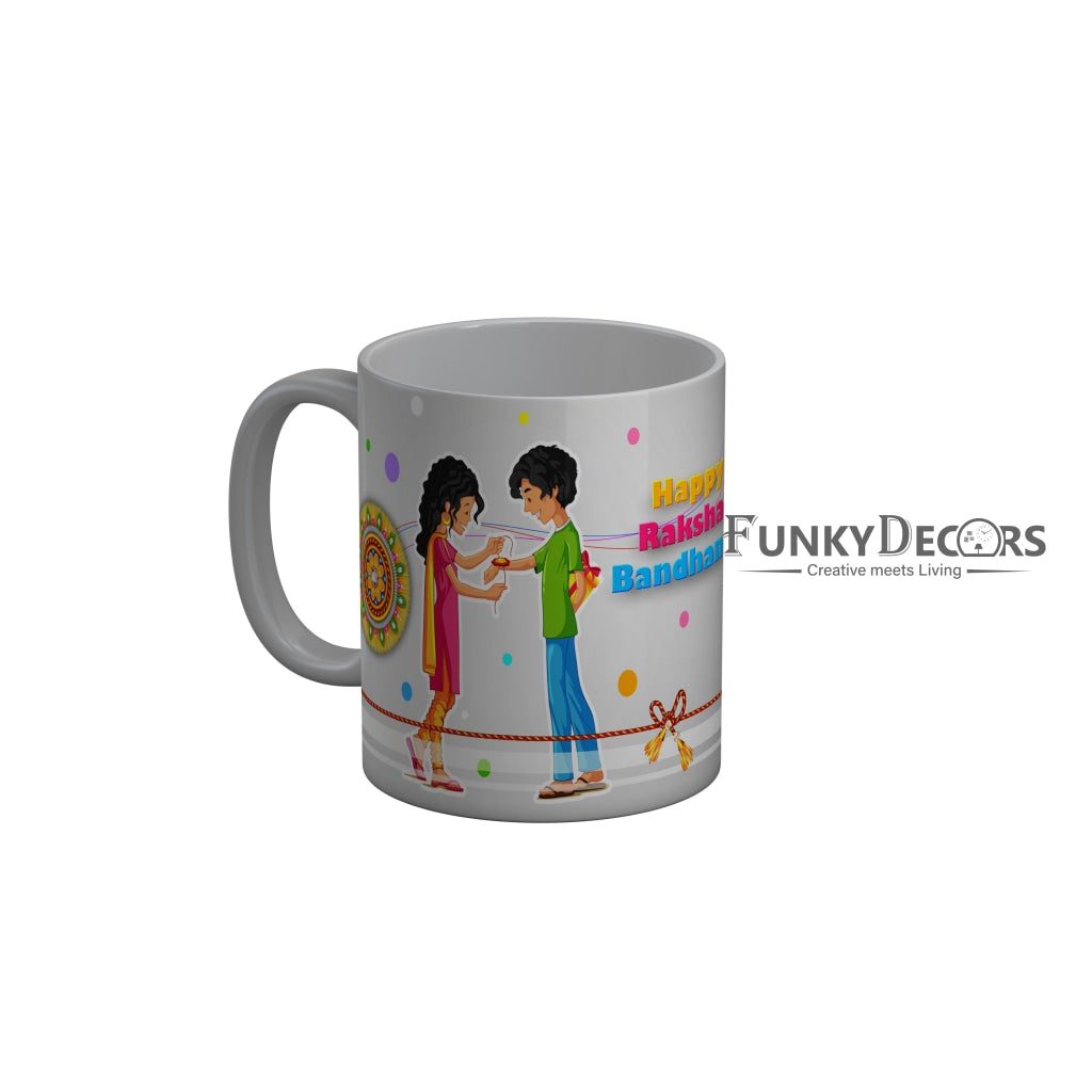FunkyDecors Rakshabandhan Ceramic Coffee Mug