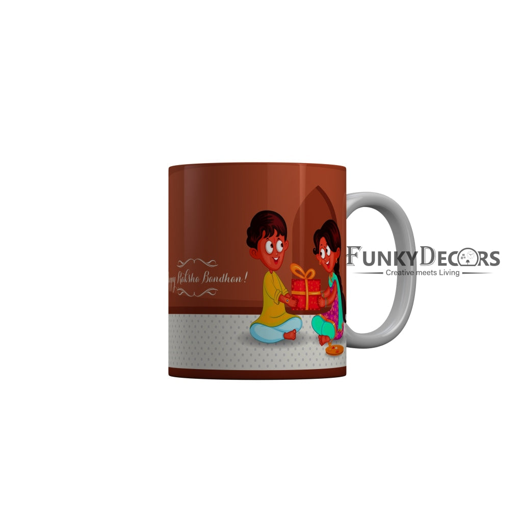 FunkyDecors Rakshabandhan Ceramic Coffee Mug