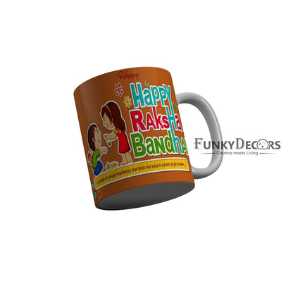 FunkyDecors Rakshabandhan Ceramic Coffee Mug