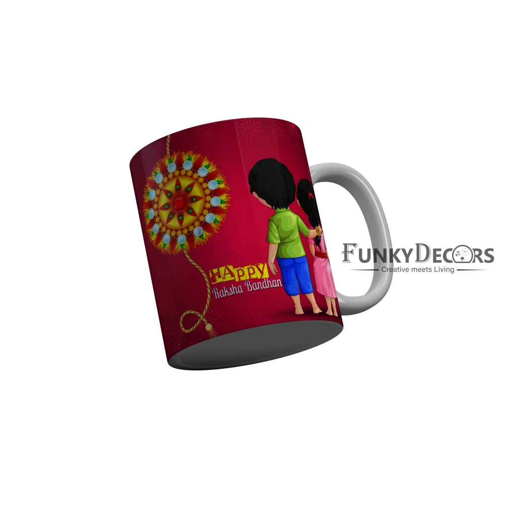 FunkyDecors Rakshabandhan Ceramic Coffee Mug