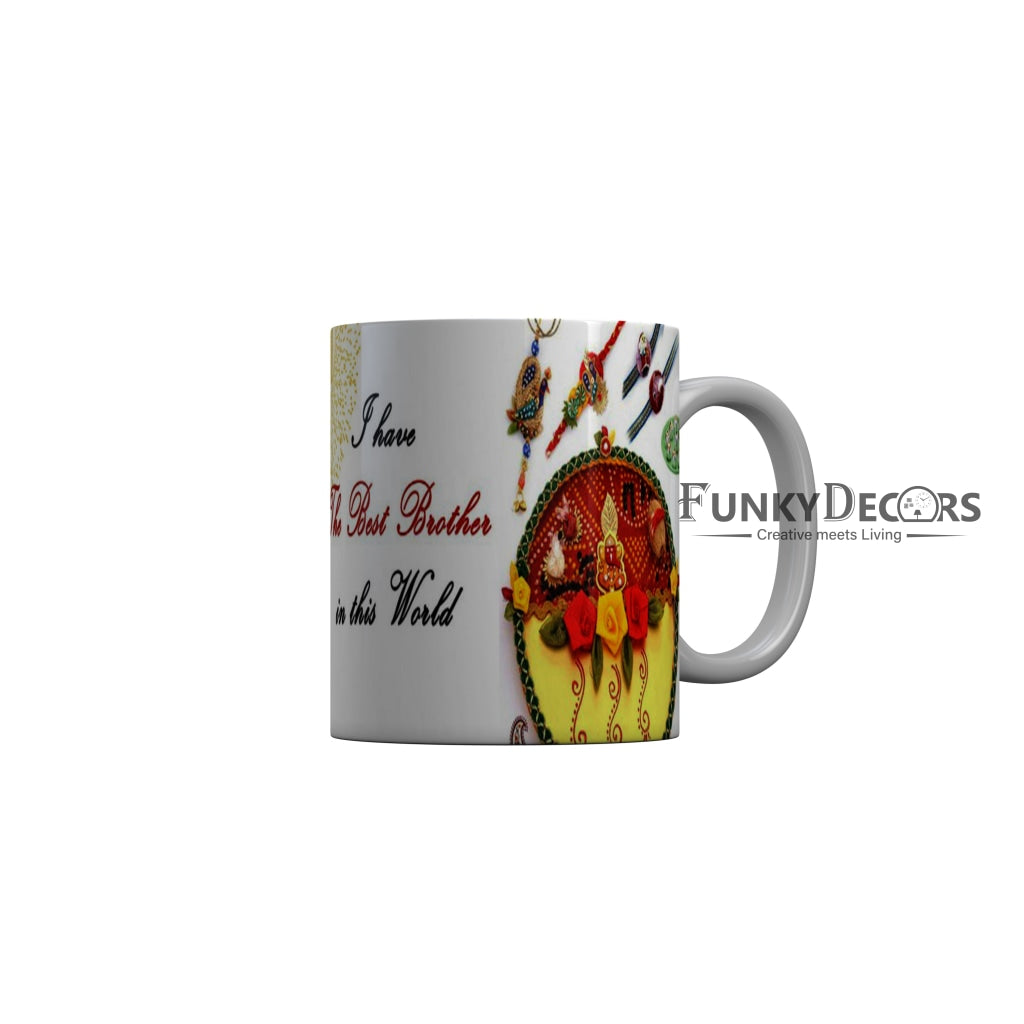 FunkyDecors Rakshabandhan Ceramic Coffee Mug