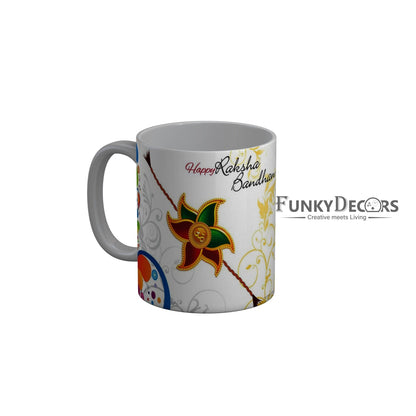 FunkyDecors Rakshabandhan Ceramic Coffee Mug