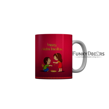 FunkyDecors Rakshabandhan Ceramic Coffee Mug