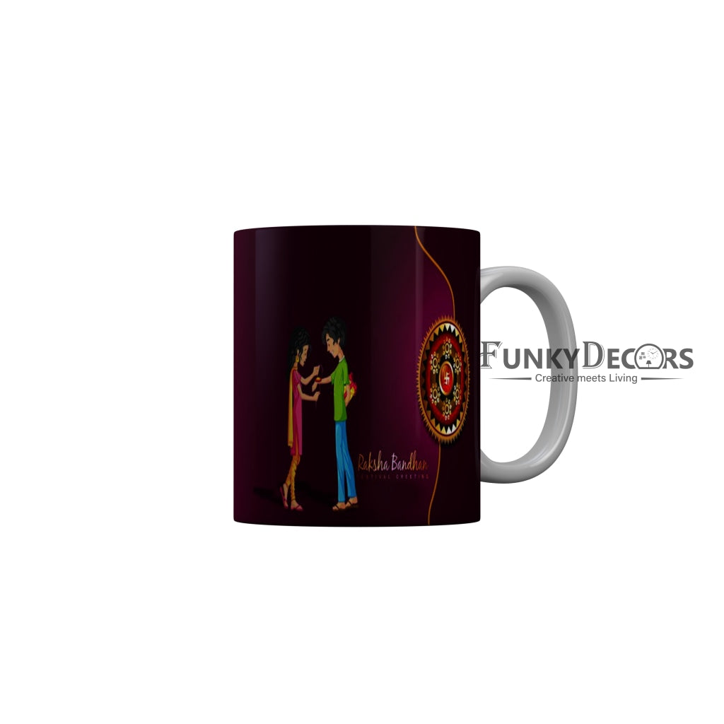 FunkyDecors Rakshabandhan Ceramic Coffee Mug