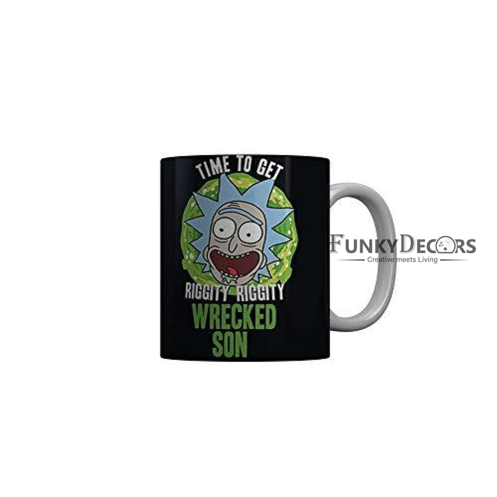 Funkydecors Rick And Morty Cartoon Ceramic Mug 350 Ml Multicolor Mugs