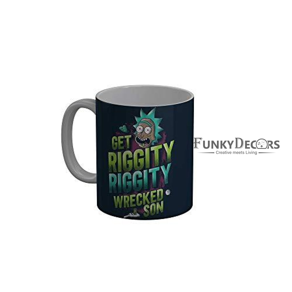 Funkydecors Rick And Morty Cartoon Ceramic Mug 350 Ml Multicolor Mugs
