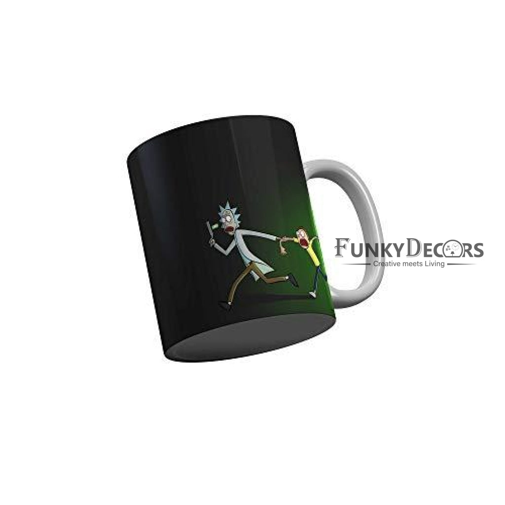 Funkydecors Rick And Morty Cartoon Ceramic Mug 350 Ml Multicolor Mugs