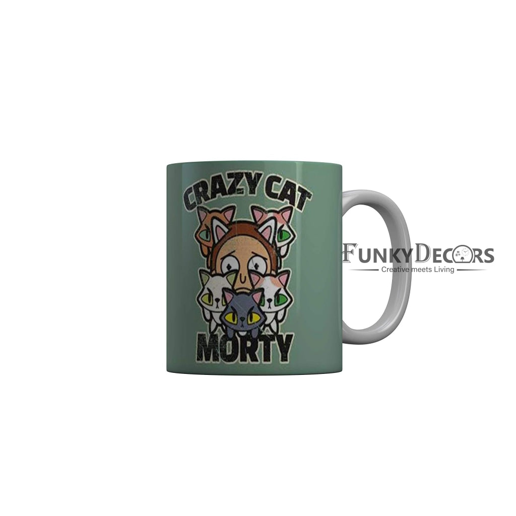 Funkydecors Rick And Morty Cartoon Ceramic Mug 350 Ml Multicolor Mugs