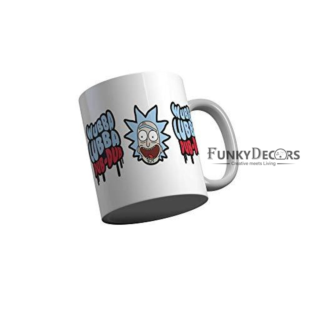 Funkydecors Rick And Morty Cartoon Ceramic Mug 350 Ml Multicolor Mugs