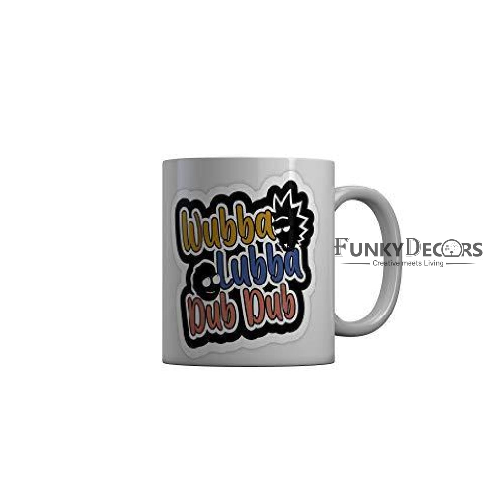 Funkydecors Rick And Morty Cartoon Ceramic Mug 350 Ml Multicolor Mugs