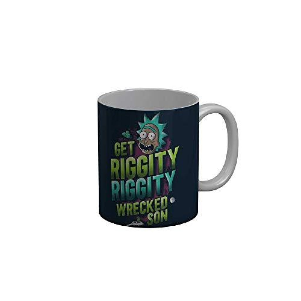 Funkydecors Rick And Morty Cartoon Ceramic Mug 350 Ml Multicolor Mugs