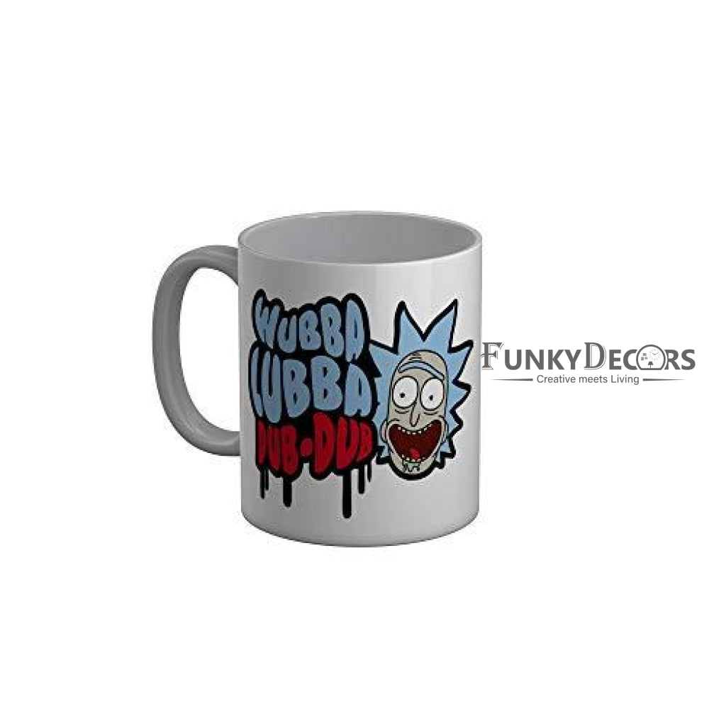 Funkydecors Rick And Morty Cartoon Ceramic Mug 350 Ml Multicolor Mugs
